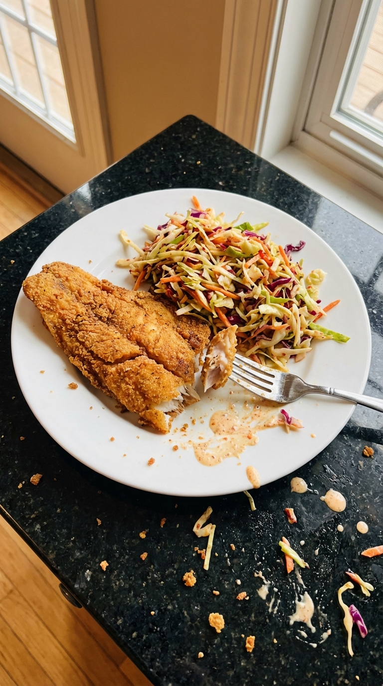 Fried Catfish with Spicy Slaw