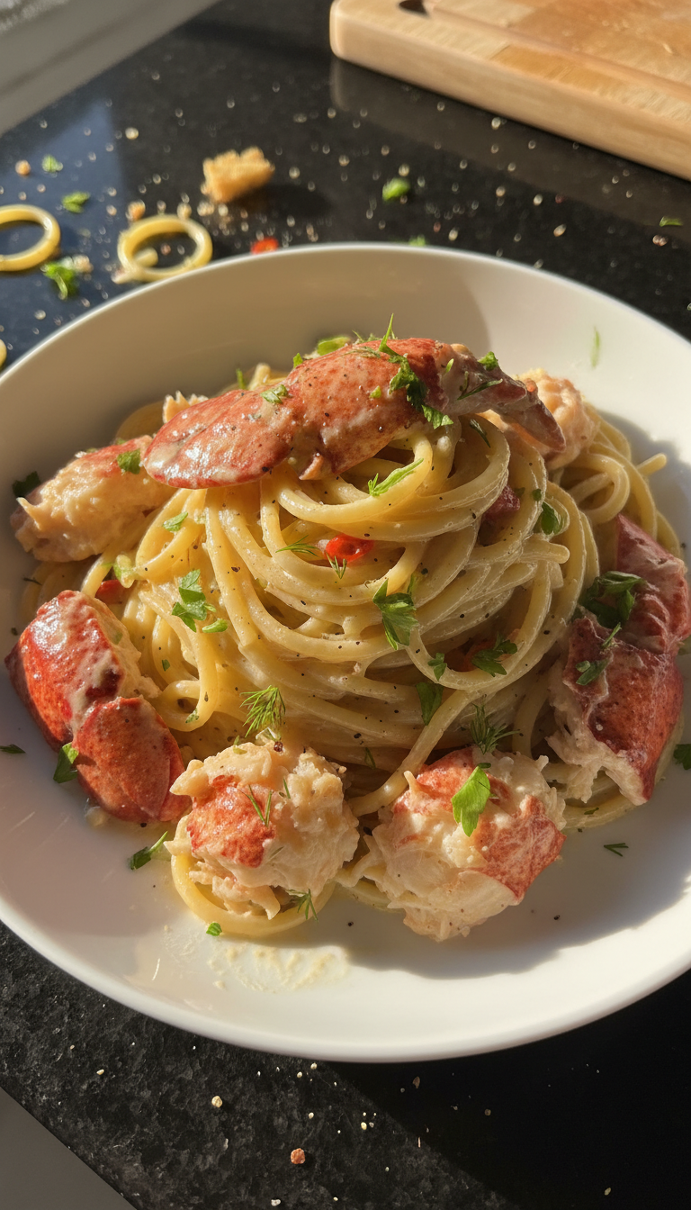 White Wine Lobster Pasta