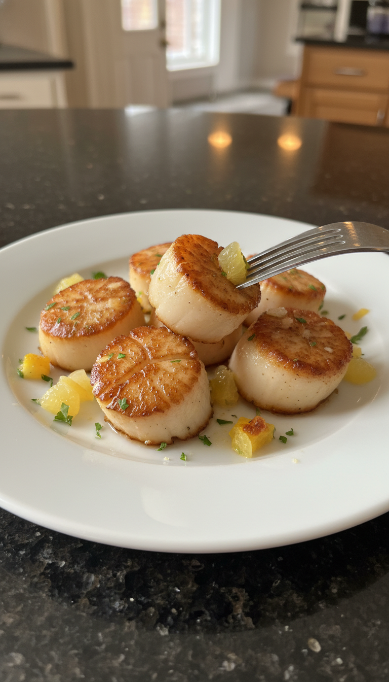 Caramelized Scallops with Citrus