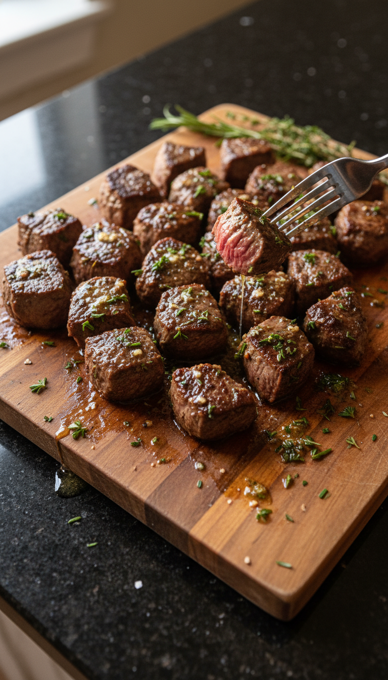 Herbed Butter Filet Mignon Bites
