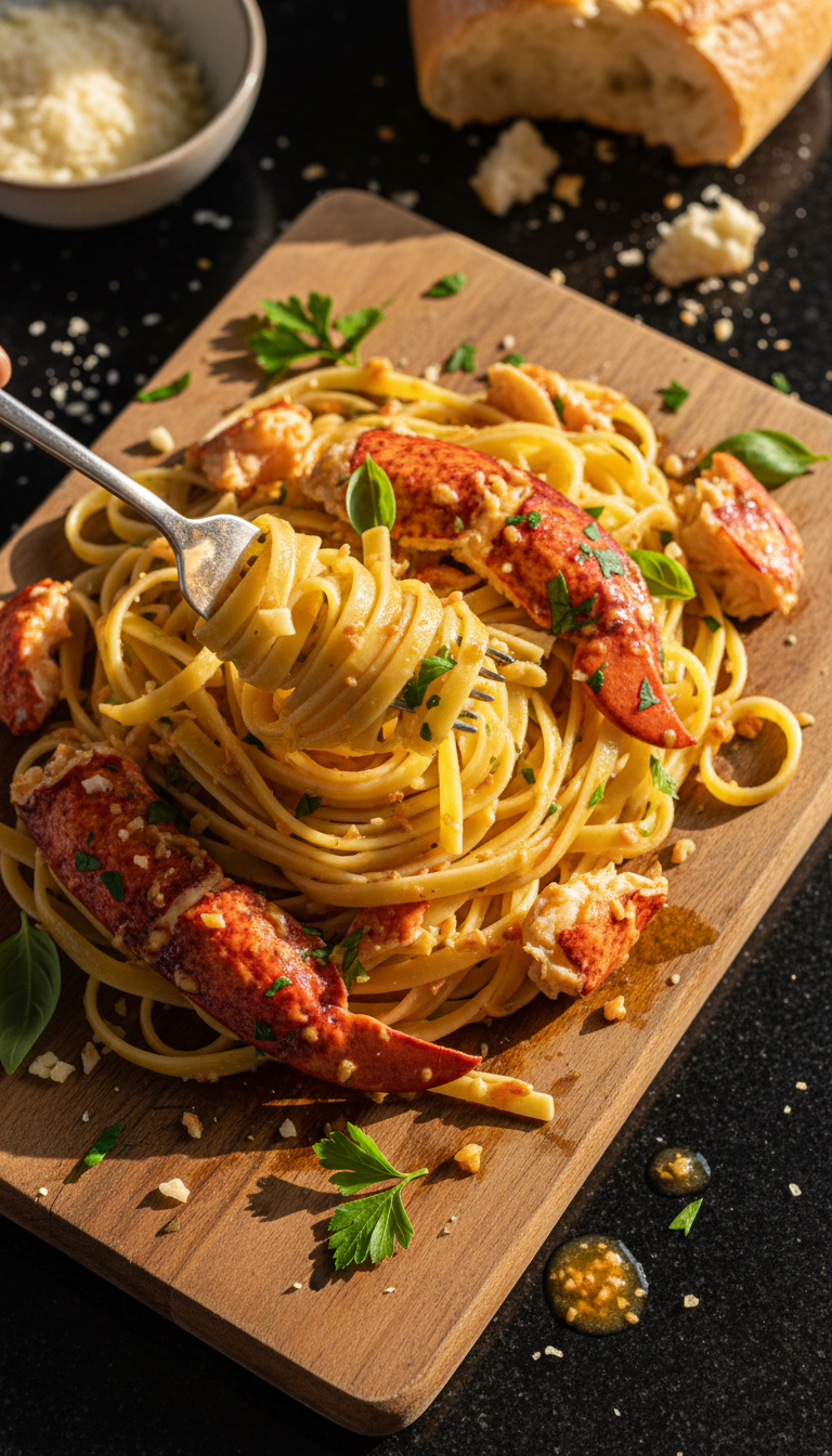 Lobster and Garlic Pasta