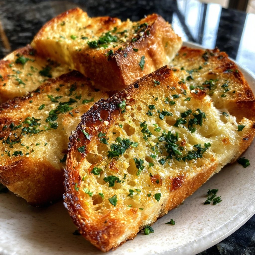 Garlic Bread with Herb Crust