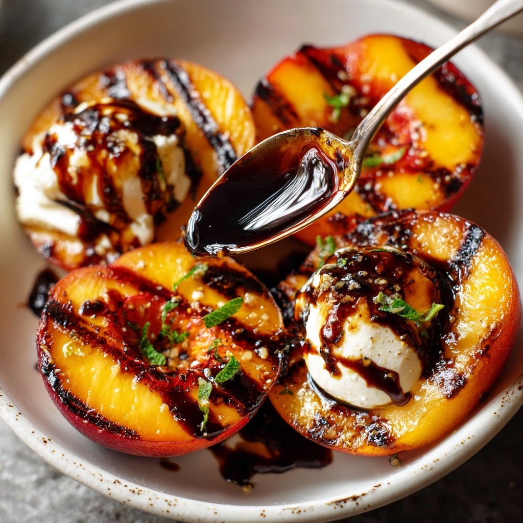 Balsamic Glaze for Grilled Peaches and Burrata