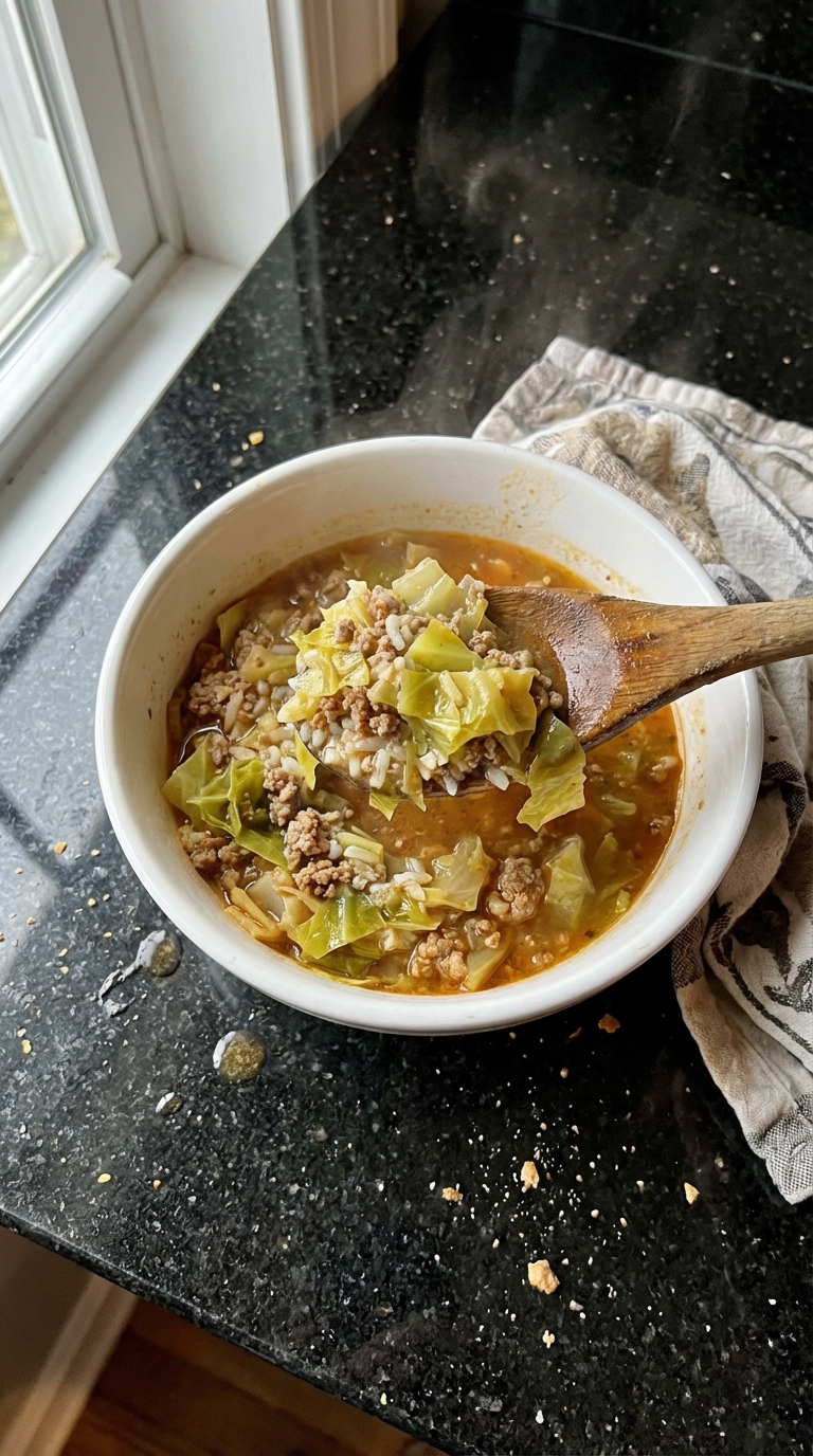 Cabbage Roll Soup Delight