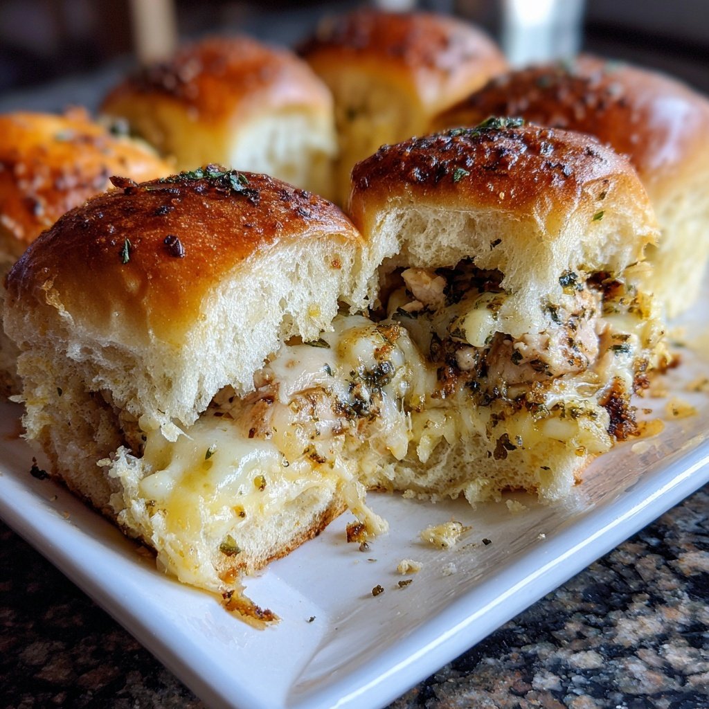 Garlic Parmesan Sliders with Chicken