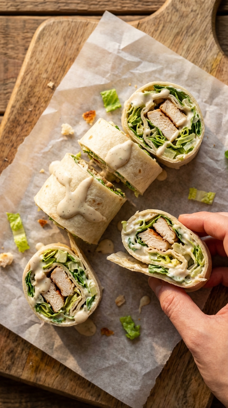 Chicken Caesar Wrap Rolls