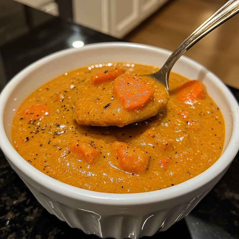 Healthy Vegan Roasted Carrot Soup