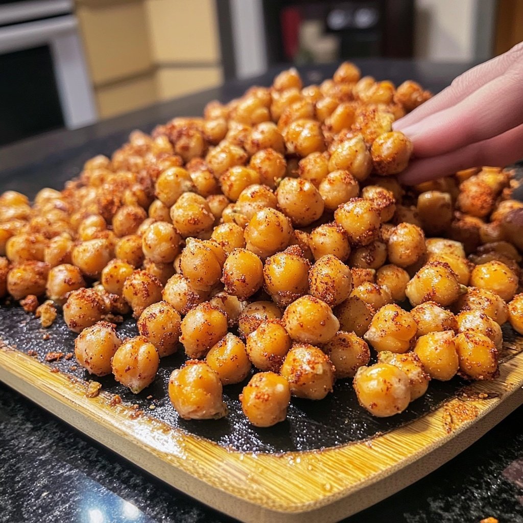 Crispy Roasted Chickpeas Spiced