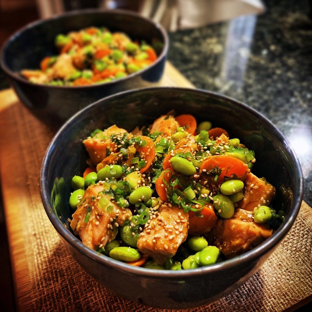 Sesame Soy Salmon Bowls