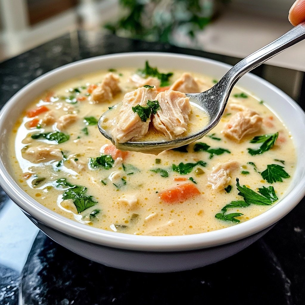 Creamy Chicken Soup with Coconut Milk & Ramen