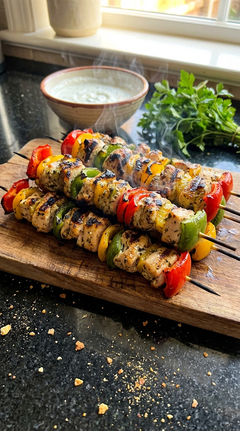 Easy Mediterranean Chicken Skewers
