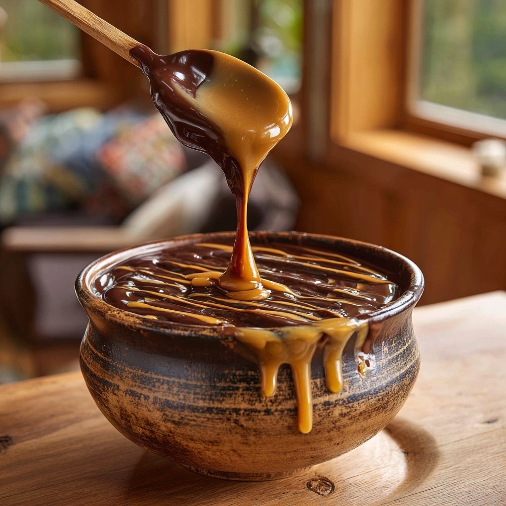 Smooth Caramel Chocolate Fondue