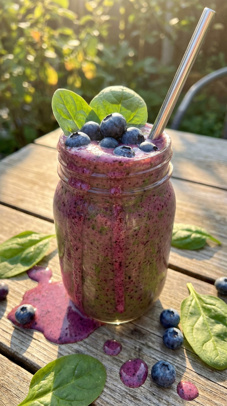 Delicious Berry Spinach Smoothie