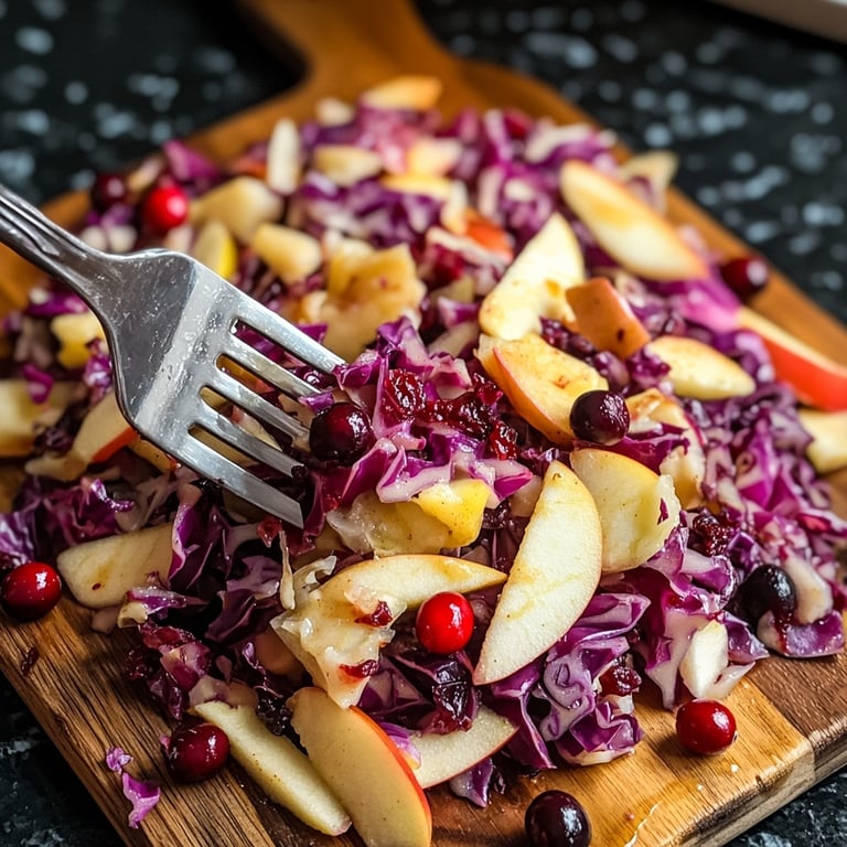 Spiced Red Cabbage with Apples and Cranberries