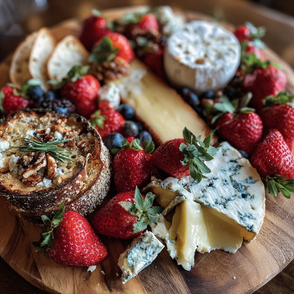 Grazing Board with Cheeses and Fruits