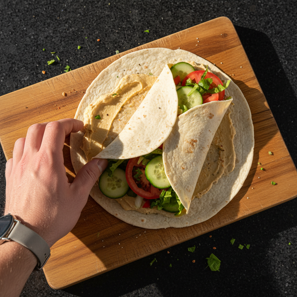 Mediterranean Wrap with Hummus