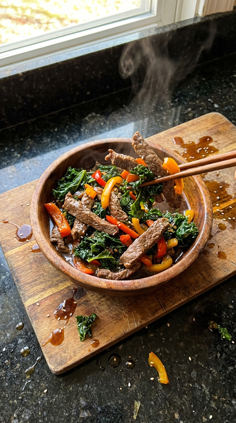 Savory Beef and Kale Stir Fry