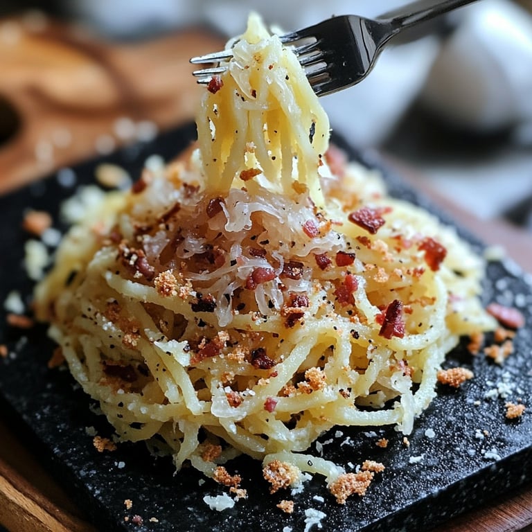 Pan-Fried Potato Noodles with Sauerkraut and Bacon