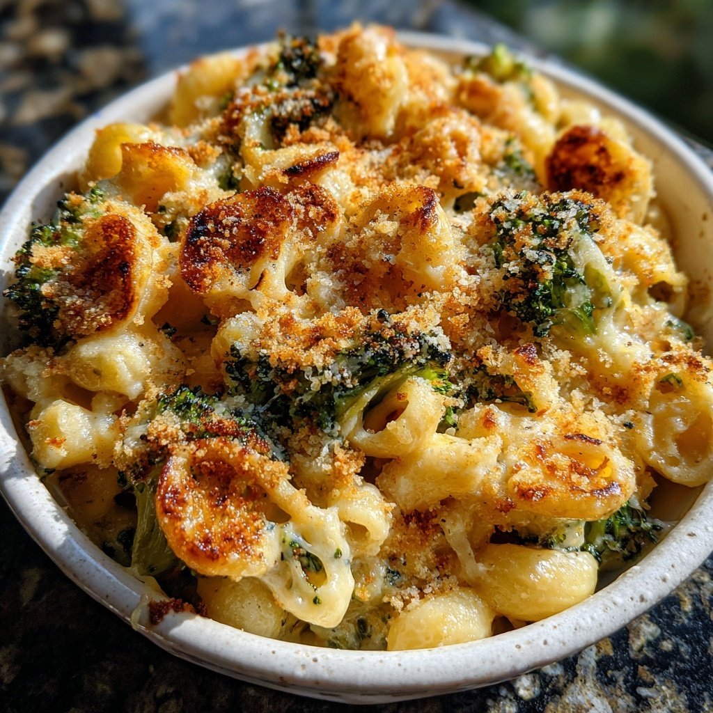 Creamy Cashew Broccoli Mac Cheese