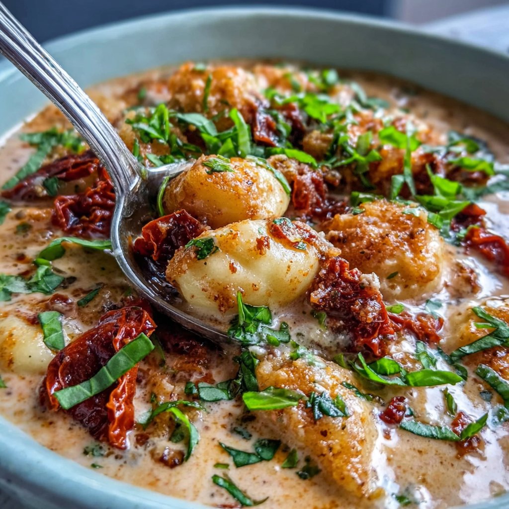 Dairy Free Sun Dried Tomato Gnocchi Soup