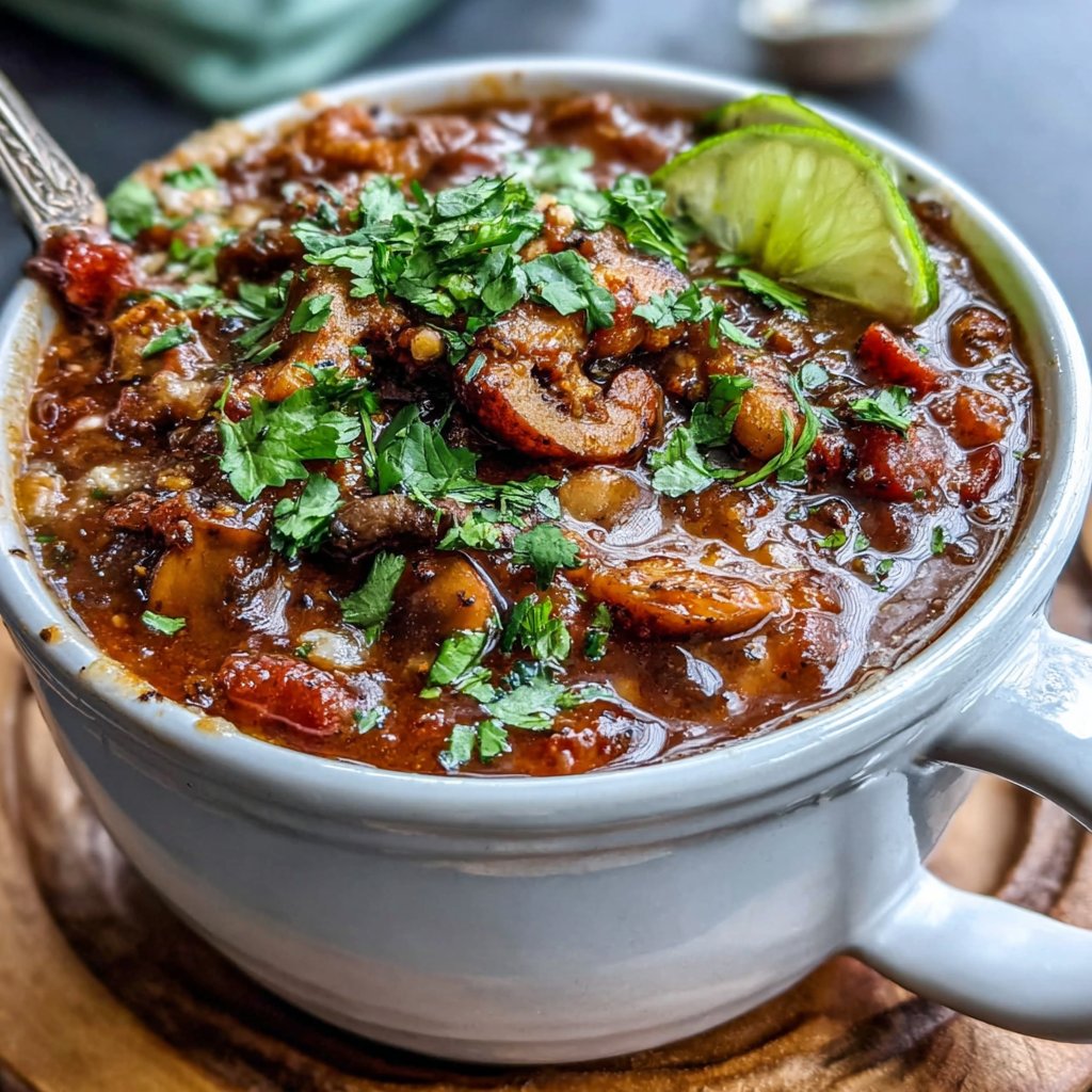 Turkey Mushroom Chili Bowl