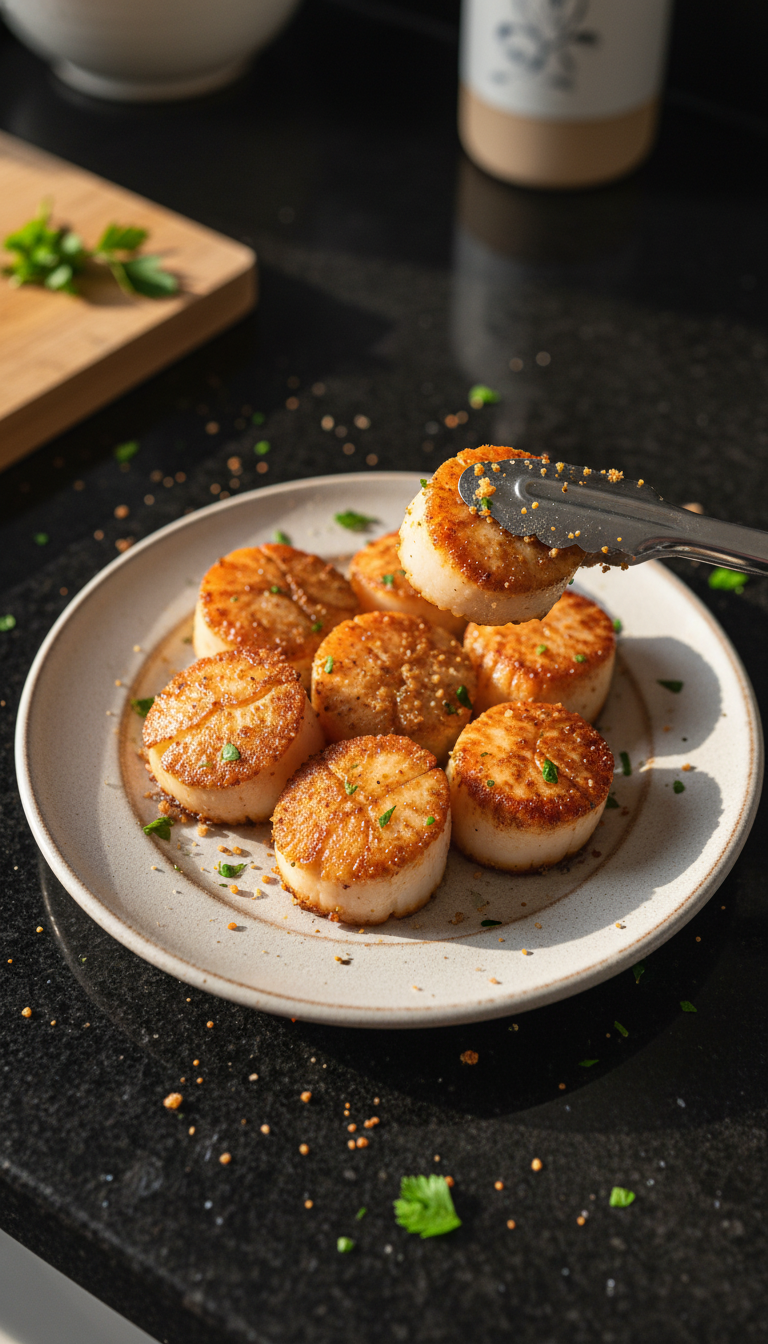 Delicious Pan Seared Scallops