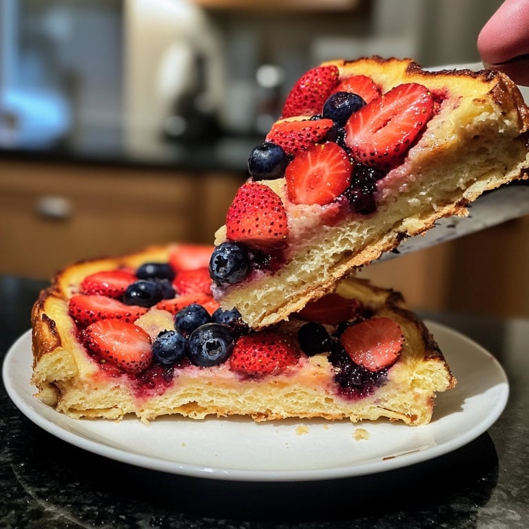 Festive Berry Croissant French Toast Bake​