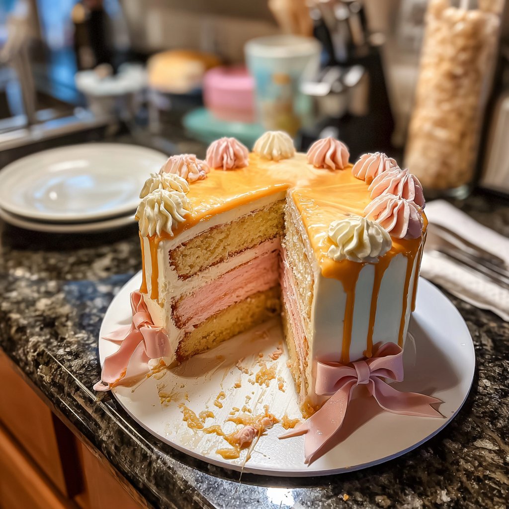 Ombre Birthday Cake with Bows